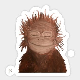 Bongo the monkey with transparent background Sticker